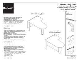 Steelcase Context Jetty Table Manuel utilisateur