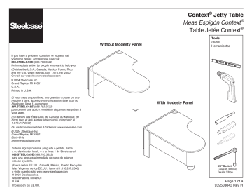 Steelcase Context Jetty Table Manuel utilisateur | Fixfr