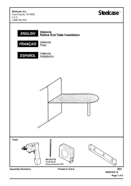 Steelcase Valencia Radius End Table Manuel utilisateur