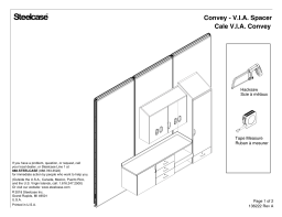 Steelcase Convey – V.I.A. Spacer Manuel utilisateur