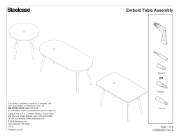 Steelcase Embold Table Manuel utilisateur