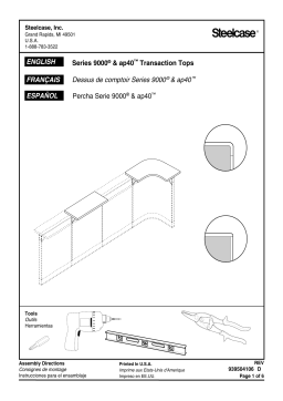 Steelcase Series 9000 & ap40 Transaction Tops Manuel utilisateur