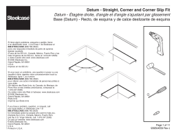 Steelcase Pathways Datum and Storage - Straight, Corner and Corner Slip Fit Datum Manuel utilisateur