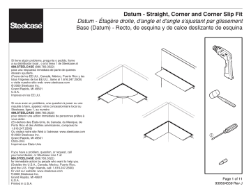 Steelcase Pathways Datum and Storage - Straight, Corner and Corner Slip Fit Datum Manuel utilisateur | Fixfr