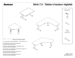 Steelcase Series 7.2 AdjusTables Manuel utilisateur