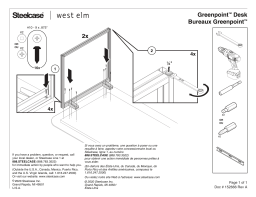 Steelcase Greenpoint Desk (Work From Home Option) Manuel utilisateur