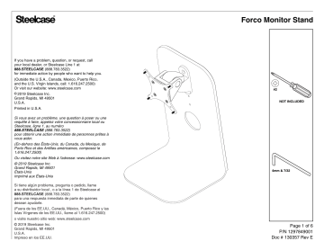 Steelcase Forco Monitor Stand Manuel utilisateur | Fixfr