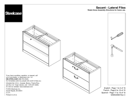 Steelcase Pathways Datum and Storage - Secant Lateral Files Manuel utilisateur