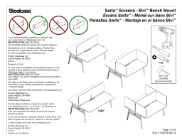 Steelcase Sarto Screens – Bivi Bench Mount Manuel utilisateur