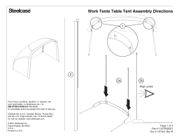 Steelcase Work Tents – Table Tent Manuel utilisateur