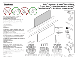 Steelcase Sarto Screens – Answer Fence Mount Manuel utilisateur