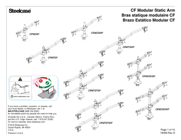 Steelcase CF Series Static Modular Monitor Arm Manuel utilisateur | Fixfr