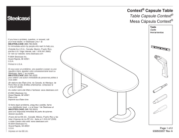 Steelcase Context Capsule Table Manuel utilisateur | Fixfr