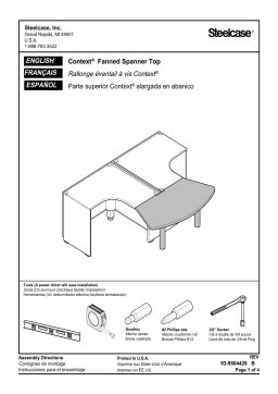 Steelcase Context Fanned Spanner Top Manuel utilisateur