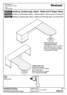 Steelcase Ashbury, Scarborough, Debut – Bullet and P-Shape Tables Manuel utilisateur