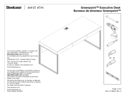 Steelcase Greenpoint Executive Desk Manuel utilisateur