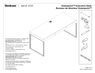 Steelcase Greenpoint Executive Desk Manuel utilisateur | Fixfr