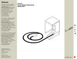 Steelcase Avenir Power Module (Standard) - Model DHP Manuel utilisateur