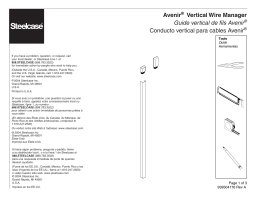 Steelcase Avenir Panel Vertical Wire Manager Manuel utilisateur