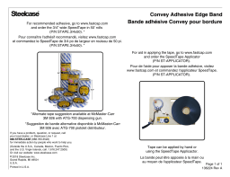 Steelcase Convey Adhesive Edge Band Manuel utilisateur