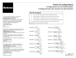 Steelcase Modular Power – Power Kit Configurations Manuel utilisateur