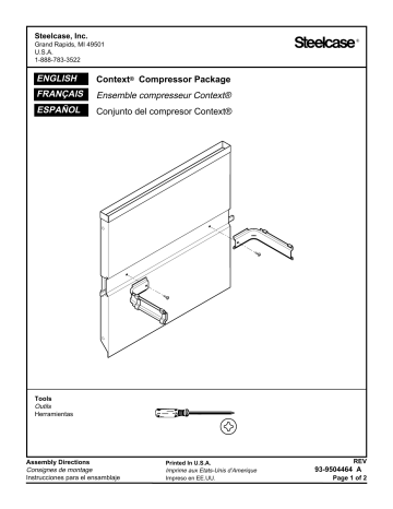 Steelcase Context Compressor Package Manuel utilisateur | Fixfr