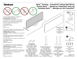 Steelcase Sarto Screens – FrameOne Manuel utilisateur