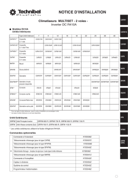 TECHNIBEL GRFMI1155R7IAA SystÃ©mes DRV 2 vÃ©ies - unitÃ©s extÃ©rieure Guide d'installation