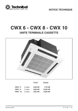 TECHNIBEL 387106988 UnitÃ©s terminales type cassette Manuel utilisateur