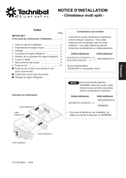 TECHNIBEL 387107032 UnitÃ©s extÃ©rieures trisplit air-air Guide d'installation