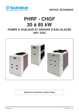 TECHNIBEL CHG327FBA Groupes d'eau glacÃ©e air/eau > 17KW Manuel utilisateur