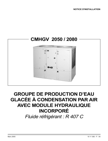 TECHNIBEL CMHG2072EVBA Groupes d'eau glacÃ©e air/eau > 17KW Guide d'installation | Fixfr