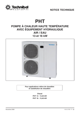 TECHNIBEL PHT167VAA Groupes d'eau glacÃ©e air/eau <=17KW Manuel utilisateur