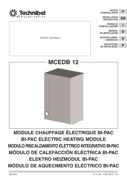 TECHNIBEL MCEDB127ZAA AccÃ ssoires pour pompes Ã chaleur air/eau Guide d'installation