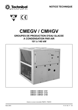 TECHNIBEL CMHG2124EVAA Groupes d'eau glacÃ©e air/eau > 17KW Manuel utilisateur