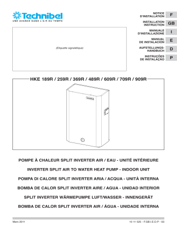 TECHNIBEL 387135002 Modules hydraulique Guide d'installation | Fixfr