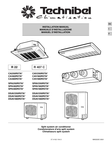 387107974 | TECHNIBEL 387107978 UnitÃ©s extÃ©rieures type package Guide d'installation | Fixfr