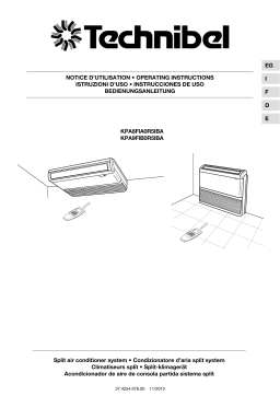 TECHNIBEL 387105991 UnitÃ©s intÃ©rieures consoles/plafonnier Mode d'emploi