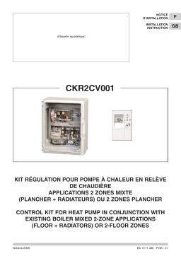 TECHNIBEL CKR2CV001 AccÃ ssoires pour pompes Ã chaleur air/eau Guide d'installation