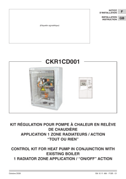 TECHNIBEL CKR1CD001 AccÃ ssoires pour pompes Ã chaleur air/eau Guide d'installation