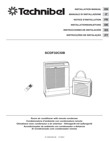 TECHNIBEL 397128922 Climatiseurs mobiles split Guide d'installation | Fixfr