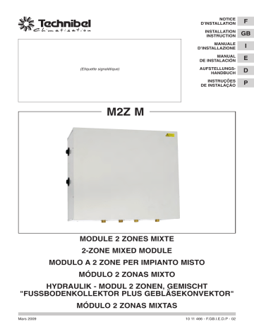 TECHNIBEL M2ZM5ZAC AccÃ ssoires pour pompes Ã chaleur air/eau Guide d'installation | Fixfr