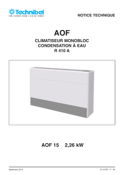 TECHNIBEL AOF155ZAA FLOOR DOUBLE DUCT AIRCONDITIONER Manuel utilisateur