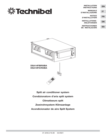 387106032 | TECHNIBEL 387106033 UnitÃ s intÃ©rieures gainables Ã basse vitesse Guide d'installation | Fixfr