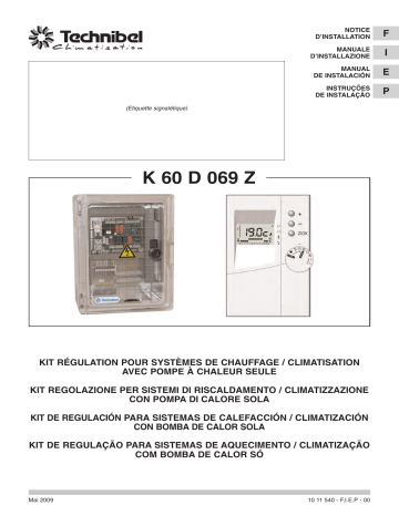 TECHNIBEL K60D069ZAA AccÃ ssoires pour pompes Ã chaleur air/eau Guide d'installation | Fixfr