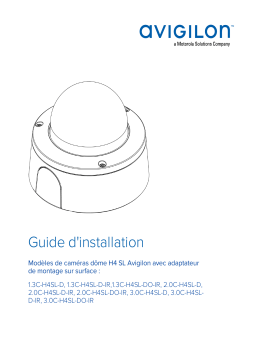 Avigilon H4SL Camera (Dome, Surface Mount) Camera Guide d'installation