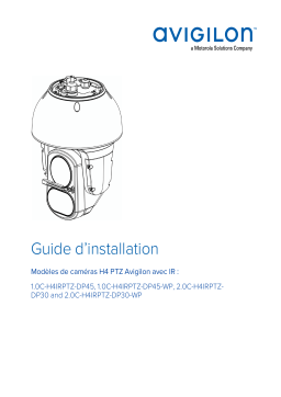 Avigilon H4 IR PTZ Camera (Pendant Mount) Guide d'installation