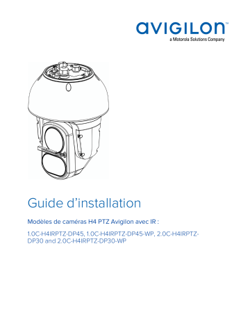 Avigilon H4 IR PTZ Camera (Pendant Mount) Guide d'installation | Fixfr