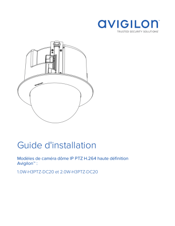 Avigilon H3 PTZ Camera (In-Ceiling Mount) Guide d'installation | Fixfr