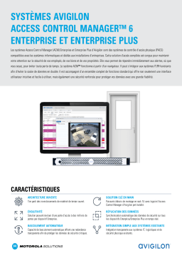 Avigilon ACM Enterprise and Enterprise Plus Systems Fiche technique